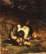 Honore  Daumier The Thieves and the Donkey oil painting picture wholesale